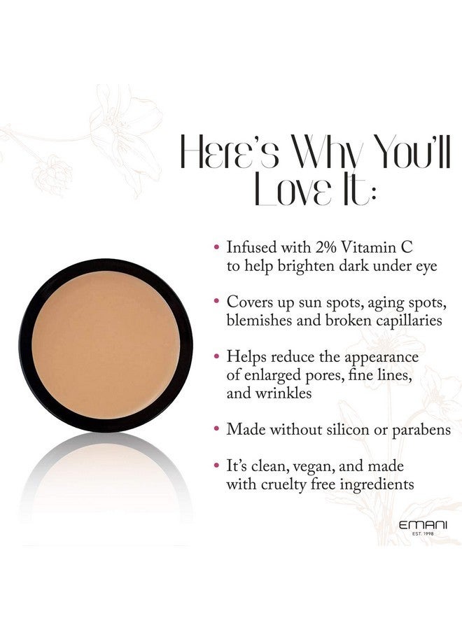 Emani Organic HD Corrective Liquid Concealer Full Coverage Makeup, Best Color Correcting Face Makeup, 623 Fair, 0.3 fl oz - Image 2