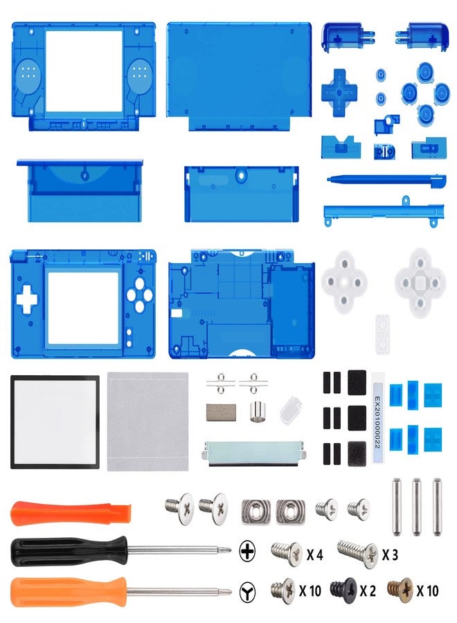 eXtremeRate Replacement Housing Case for Nintendo DS Lite NDSL, Full Case & Buttons & Screen Protector Shell Accessory for Nintendo DS Lite Handheld Game Console - Console Not Included Transparent - Image 2