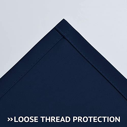COSVIYA Grommet Blackout Room Darkening Navy Blue Curtains 84 inch Length 2 Panels,Thick Polyester Light Blocking Insulated Thermal Window Curtain Drapes for Bedroom/Living Room,52x84 inches - Image 5