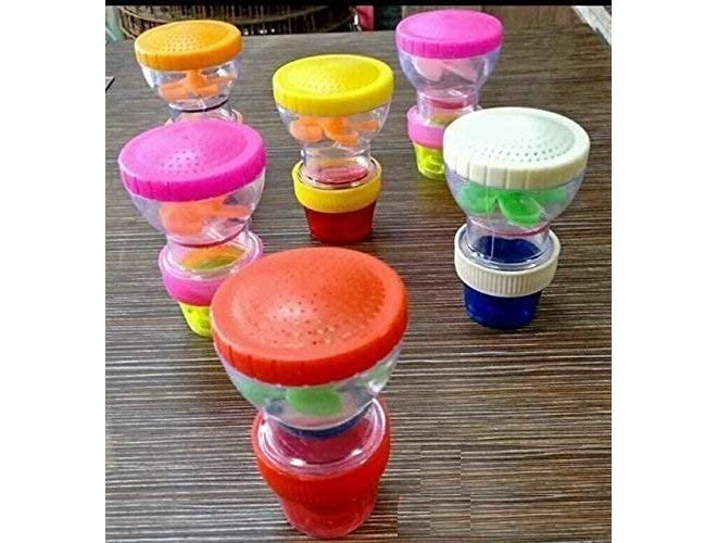 LIVECOOL مجموعة من 6 - رؤوس دش بلاستيكية لمغسلة المطبخ والحمام (حجم قياسي، متعددة الألوان) فلتر مياه الصنبور - لامع - Image 1