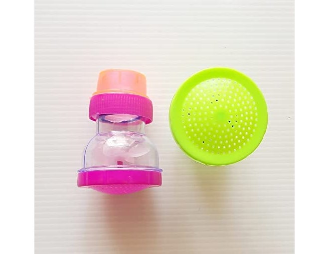 LIVECOOL مجموعة من 6 - رؤوس دش بلاستيكية لمغسلة المطبخ والحمام (حجم قياسي، متعددة الألوان) فلتر مياه الصنبور - لامع - Image 4