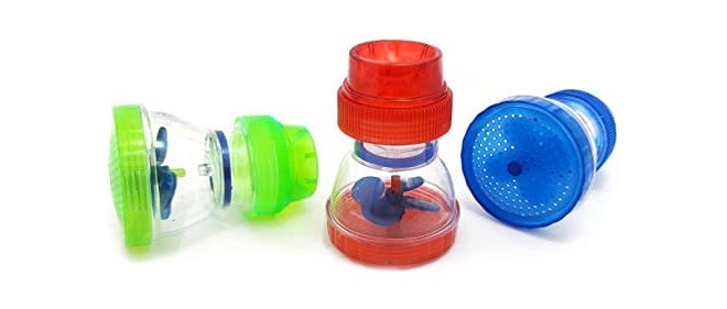 LIVECOOL مجموعة من 6 - رؤوس دش بلاستيكية لمغسلة المطبخ والحمام (حجم قياسي، متعددة الألوان) فلتر مياه الصنبور - لامع - Image 3