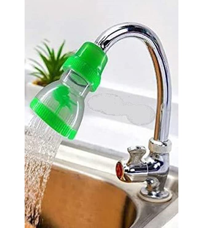 LIVECOOL مجموعة من 6 - رؤوس دش بلاستيكية لمغسلة المطبخ والحمام (حجم قياسي، متعددة الألوان) فلتر مياه الصنبور - لامع - Image 2