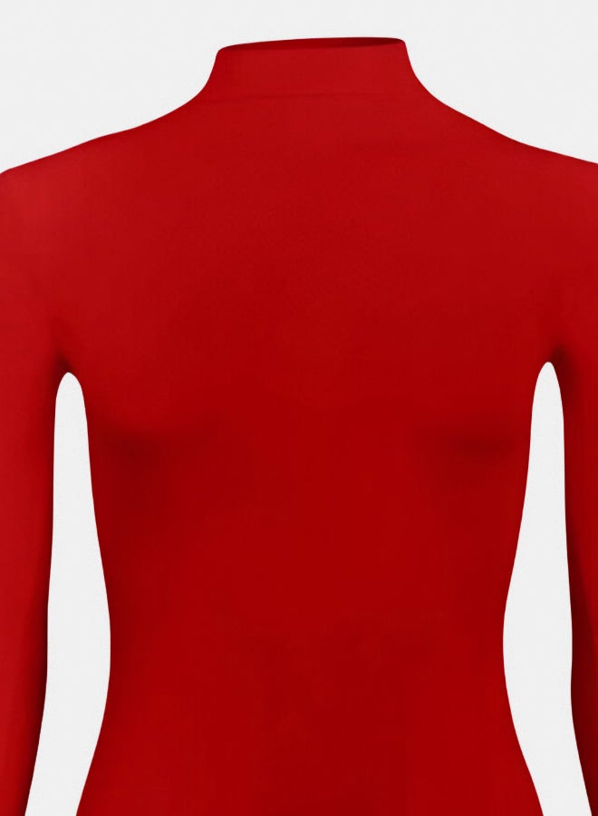 Silvy Lycra Wave High Long Sleeves High Neck Bodysuit Underwear For Women - Image 2