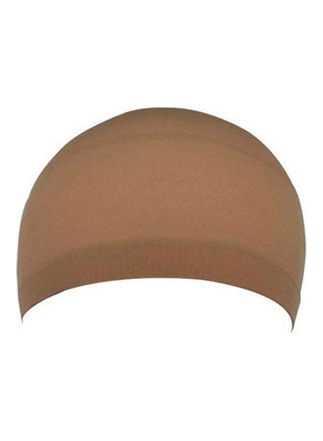 NIBEMINENT Pack Of 2 Elastic Wig Cap Dark Skin 11x19cm - Image 1