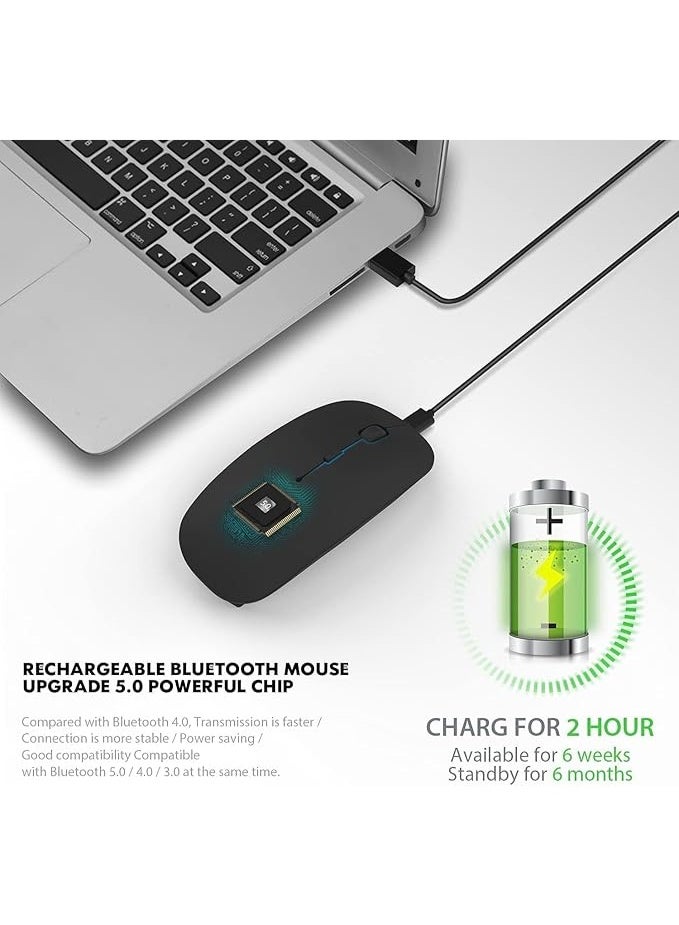 ماوس لاسلكي قابل لإعادة الشحن لأجهزة MacBook Pro وAir وماوس Bluetooth لأجهزة الكمبيوتر المحمولة وأجهزة الكمبيوتر الشخصية وأجهزة Mac وأجهزة iPad pro - Image 3