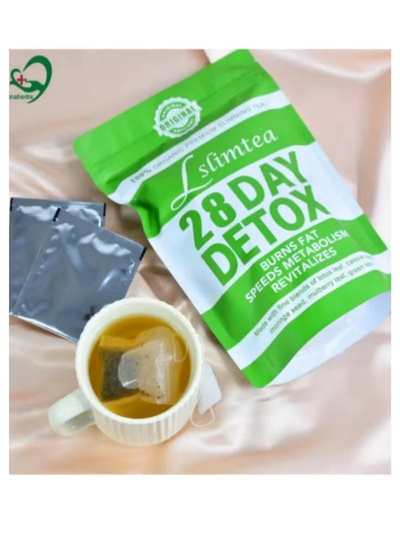 شاي ذكي شاي عضوي للتنحيف لمدة 28 يومًا – يدعم حرق الدهون، يساعد على الهضم وحركة الأمعاء، يعزز صحة المعدة، ويقلل دهون البطن - Image 5