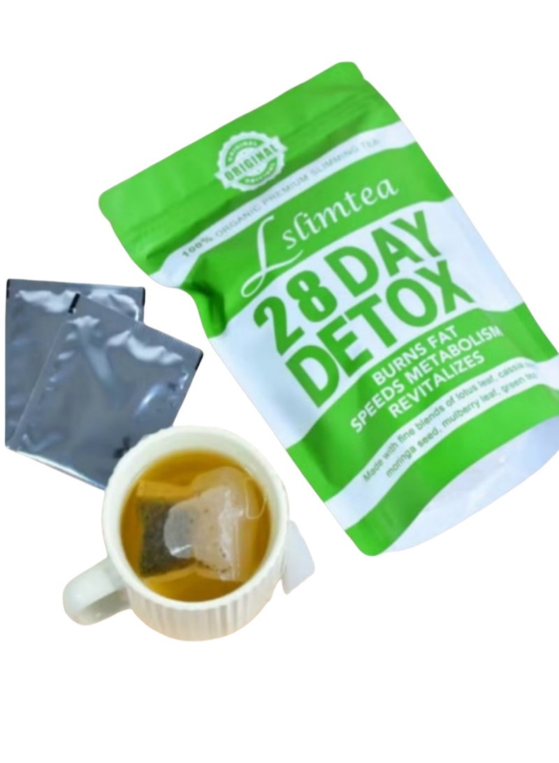 شاي ذكي شاي عضوي للتنحيف لمدة 28 يومًا – يدعم حرق الدهون، يساعد على الهضم وحركة الأمعاء، يعزز صحة المعدة، ويقلل دهون البطن - Image 3