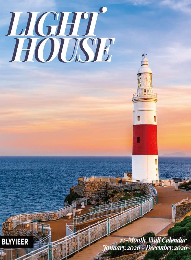 BLYYIEER 2026 Wall Calendar Lighthouse, 12 Months Hangable Wall Calendars, 12" x 24" (Open), Thick Glossy Paper, Organizing & Planning - Image 1