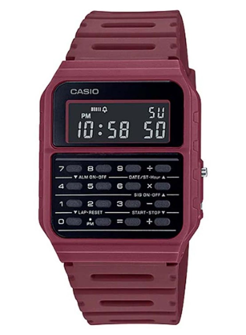 CASIO Unisex Resin Digital Wrist Watch CA-53WF-4BDF - 33 mm - Maroon - Image 1