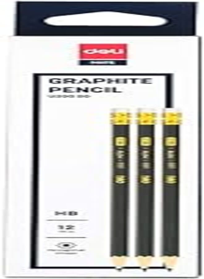 Deli eu20000 deli graphite pencil with non-toxic pvc-free eraser eu20000-