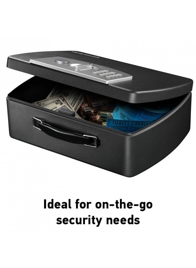 SentrySafe SentrySafe Portable Safe Box with Digital Keypad Lock, Small Steel Security Safe with Carrying Handle, 0.21 Cubic Feet, 4.4 x 13 x 10 Inches, P021E - Image 2