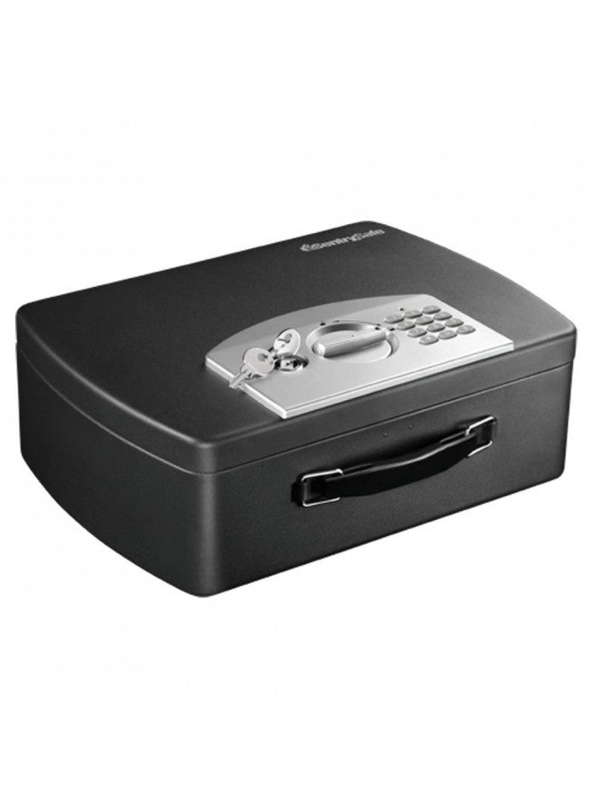 SentrySafe SentrySafe Portable Safe Box with Digital Keypad Lock, Small Steel Security Safe with Carrying Handle, 0.21 Cubic Feet, 4.4 x 13 x 10 Inches, P021E - Image 1