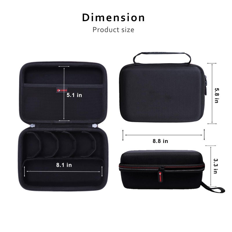 XANAD Hard Case for GoPro Hero 13 12 11 10 9 8 7 6/ DJI Osmo Action 5 4 / Osmo Nano/Osmo 360 / Insta360 GO Ultra GO3S / Ace Pro 2 Action Video Cameras - With 5 Moveable Dividers - Image 4