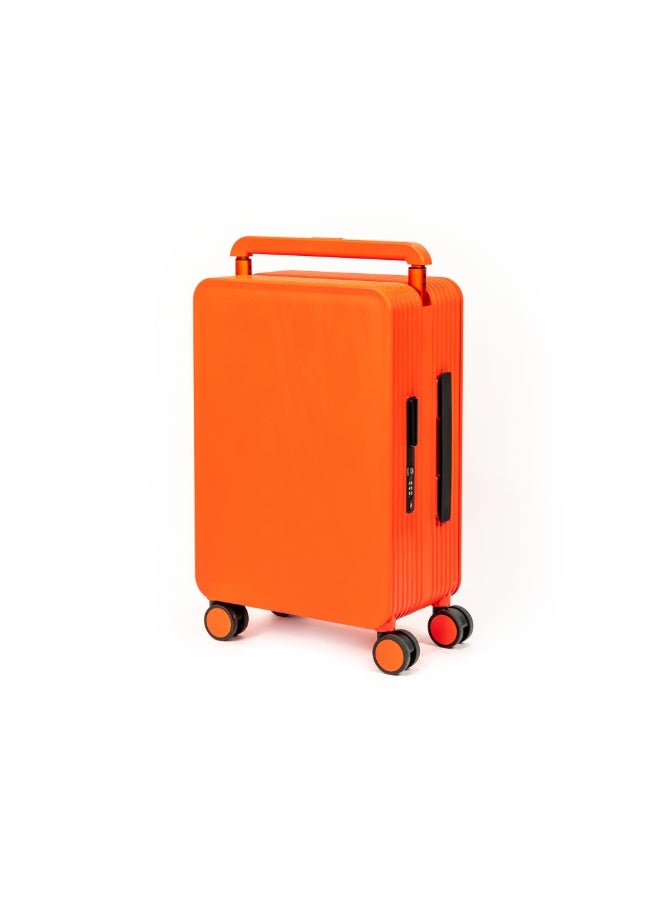 20 Inch Carry On Luggage 22x14x9 Airline Approved Lightweight PC Hard Shell Suitcases with Wheels for Travel Rolling Luggage (Orange) - Image 1