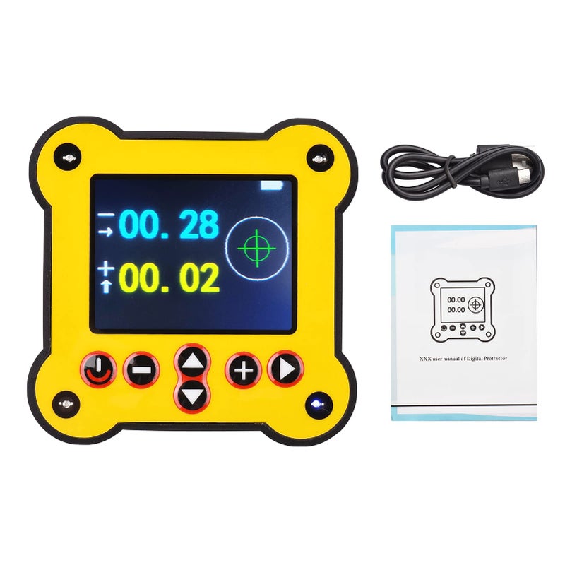 Dual Axis Digital Protractor Inclinometer 0 02 Degree High Precision 2 4 Inch Color Screen USB - Image 4