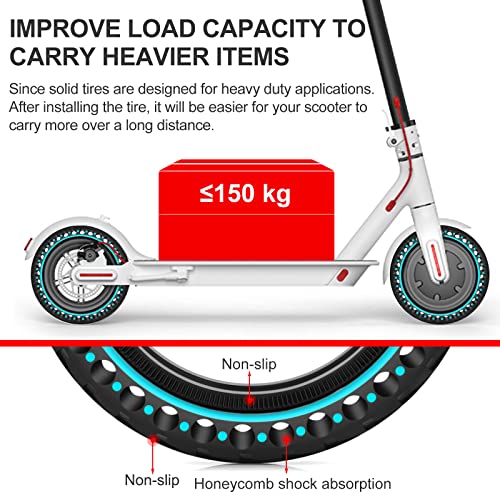 BANGTING 2PCS 8.5x2 inches Solid Tires for Electric Scooter, 8 1/2 x2 Tire for Gotrax GXL V2 / XR/APEX, 50/75-6.1 Tire Replacement for Xiaomi Pro 2 / M365 / 1S and All 8.5'' Scooter Tires - Image 4
