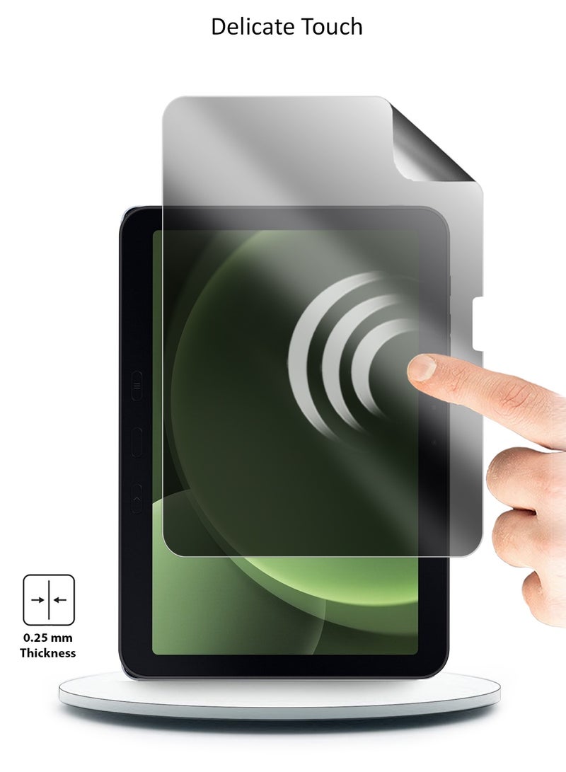 Wtech Samsung Galaxy Tab Active5 Pro 10.1 5G 2025 (10.1 inches) Wtech Premium Pure Hydrogel Anti Spy / Anti Privacy Film Thin and Flexible Screen Protector (TSHFMP) - Clear/Black - Image 4
