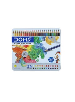 DOMS 24 Colour Pencil Flat Tin  - Image 1