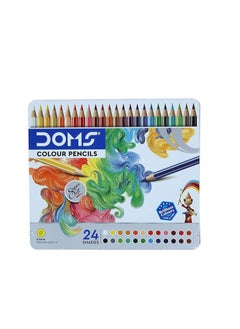 DOMS 24 Colour Pencil Flat Tin  - Image 2