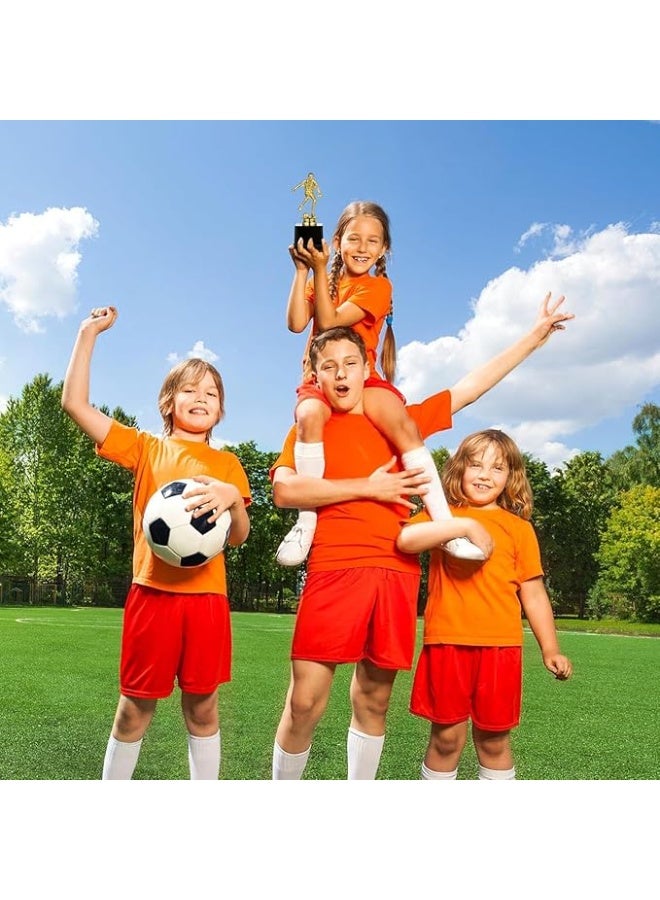 جائزة كأس كرة القدم - تمثال بتصميم لاعب كرة قدم ذهبي على قاعدة بلون أسود - كأس الإنجاز الرياضي للأطفال ومسابقات الفرق والفعاليات المدرسية وجوائز حفلات كرة القدم - Image 5