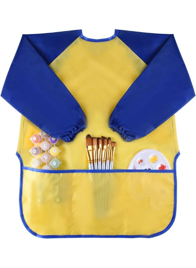 KUUQA KUUQA Childrens Kids Toddler Waterproof Play Apron Art Smock with 3 Roomy Pockets  - Image 1