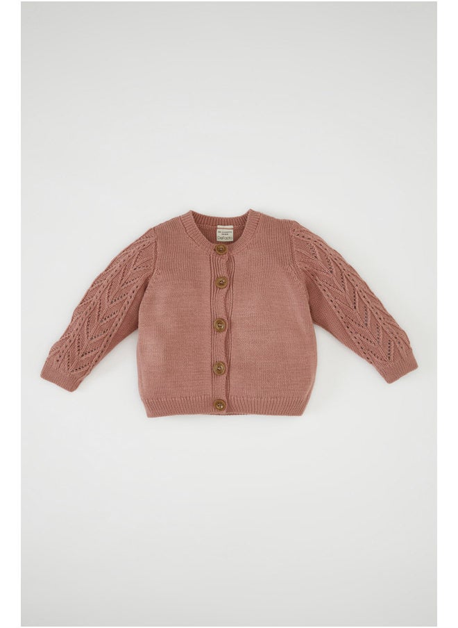 Babygirl Tricot Regular Fit Crew Neck Long Sleeve Cardigan - pzsku/ZA83D72E9F6507341F3C8Z/45/_/1723975921/c2fe8c56-02c6-44f0-bb78-f54851b0f763