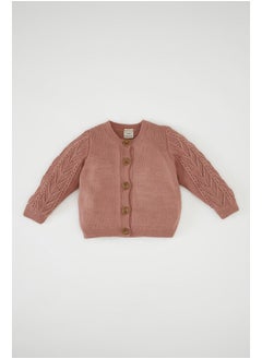 DeFacto Babygirl Tricot Regular Fit Crew Neck Long Sleeve Cardigan  - Image 1