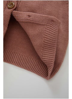 DeFacto Babygirl Tricot Regular Fit Crew Neck Long Sleeve Cardigan  - Image 3