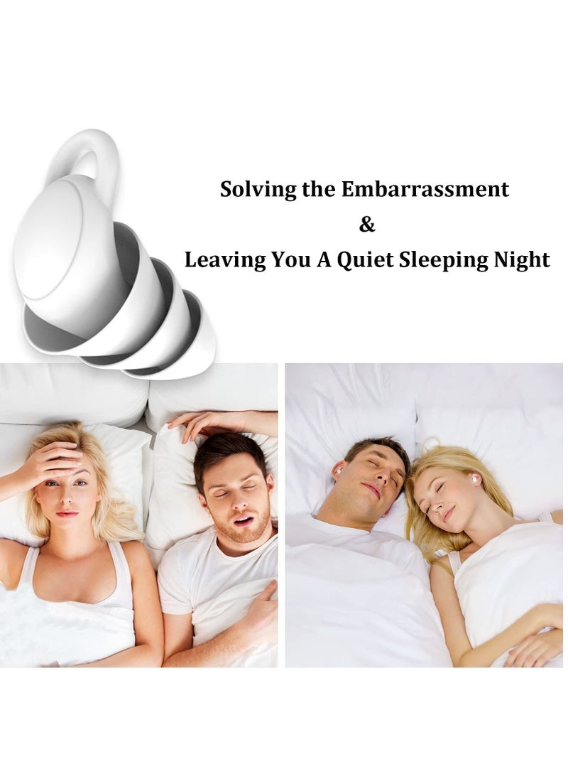 Excefore - Silicone Ear Plugs for Sleeping Noise Cancelling, Soft Reusable Earplugs for Sleep, Ear Plug for Swimming Snoring Traveling Studying Working Mowing Loud Noise - Image 1