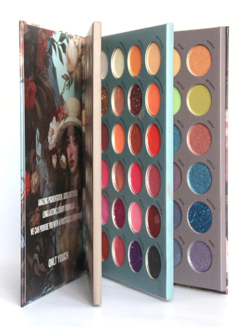 هويتك لوحة مكياج ظلال العيون وأحمر الخدود اللامعة بتصميم كتاب - Image 2