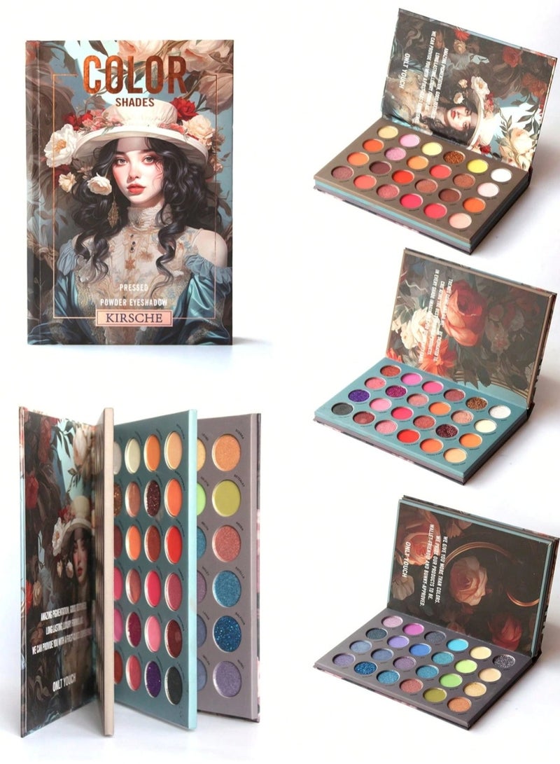 هويتك لوحة مكياج ظلال العيون وأحمر الخدود اللامعة بتصميم كتاب - Image 1