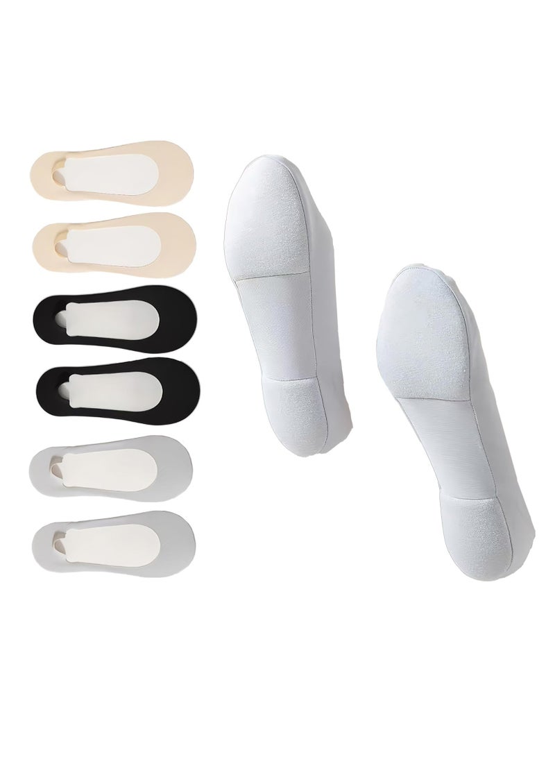 SYOSI Padded No Show Socks for Women - Anti-Slip Invisible Liner Socks with Soft Padding and Breathable Cotton for Sizes 5-7 - Image 1