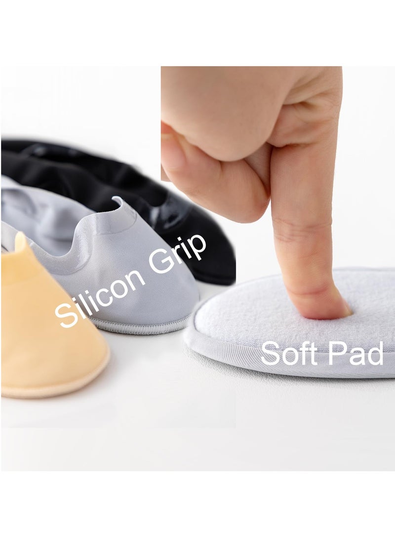 SYOSI Padded No Show Socks for Women - Anti-Slip Invisible Liner Socks with Soft Padding and Breathable Cotton for Sizes 5-7 - Image 4