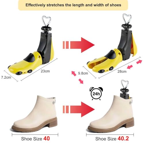 Tigcent Shoe Stretcher Men Women, Boot Stretcher Women Men Shoe Tree Adjustable Shoe Stretcher Wide Feet, Pack of 1 (Pack of 1, Women Size 6-11,Men's 5-9.5) - Image 3