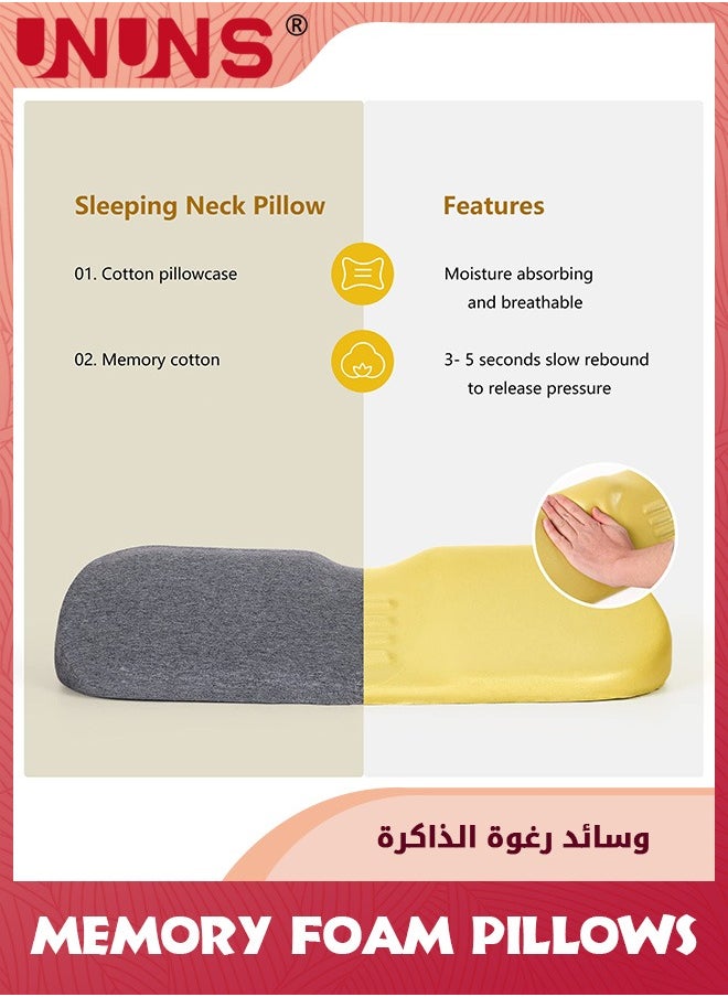 UNUNS Cervical Neck Pillows for Pain Relief Sleeping,Memory Foam Neck Bolster Pillow For Stiff Pain Relief,Neck Support Pillow Neck Roll Pillow For Bed Pillow,Dark Gray  - Image 5