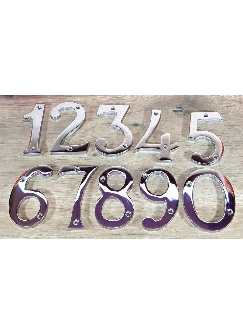 ESPLANADE eSplanade 4 Brass House Hotel Door Number Plaque Numeric Numerical Digit 09 9 Nine  - Image 4