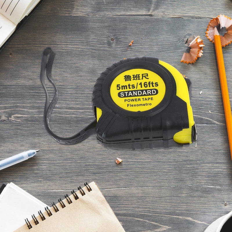 Portable Retractable 5M Measuring Tape Stainless Steel with Rubber Case Metric Precision - Image 5