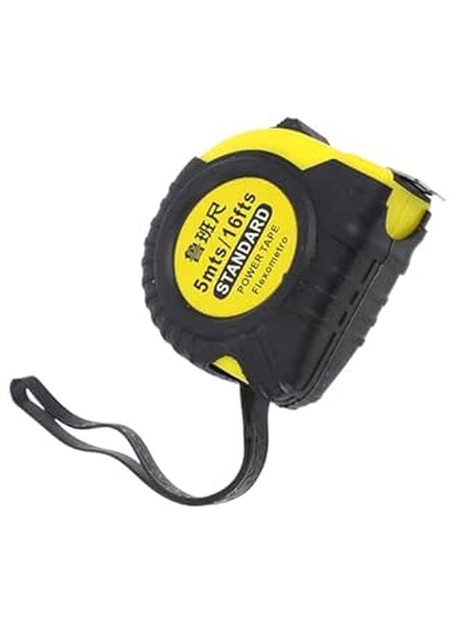 Portable Retractable 5M Measuring Tape Stainless Steel with Rubber Case Metric Precision - Image 1