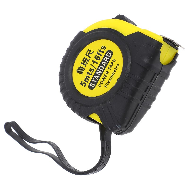 Portable Retractable 5M Measuring Tape Stainless Steel with Rubber Case Metric Precision - Image 2