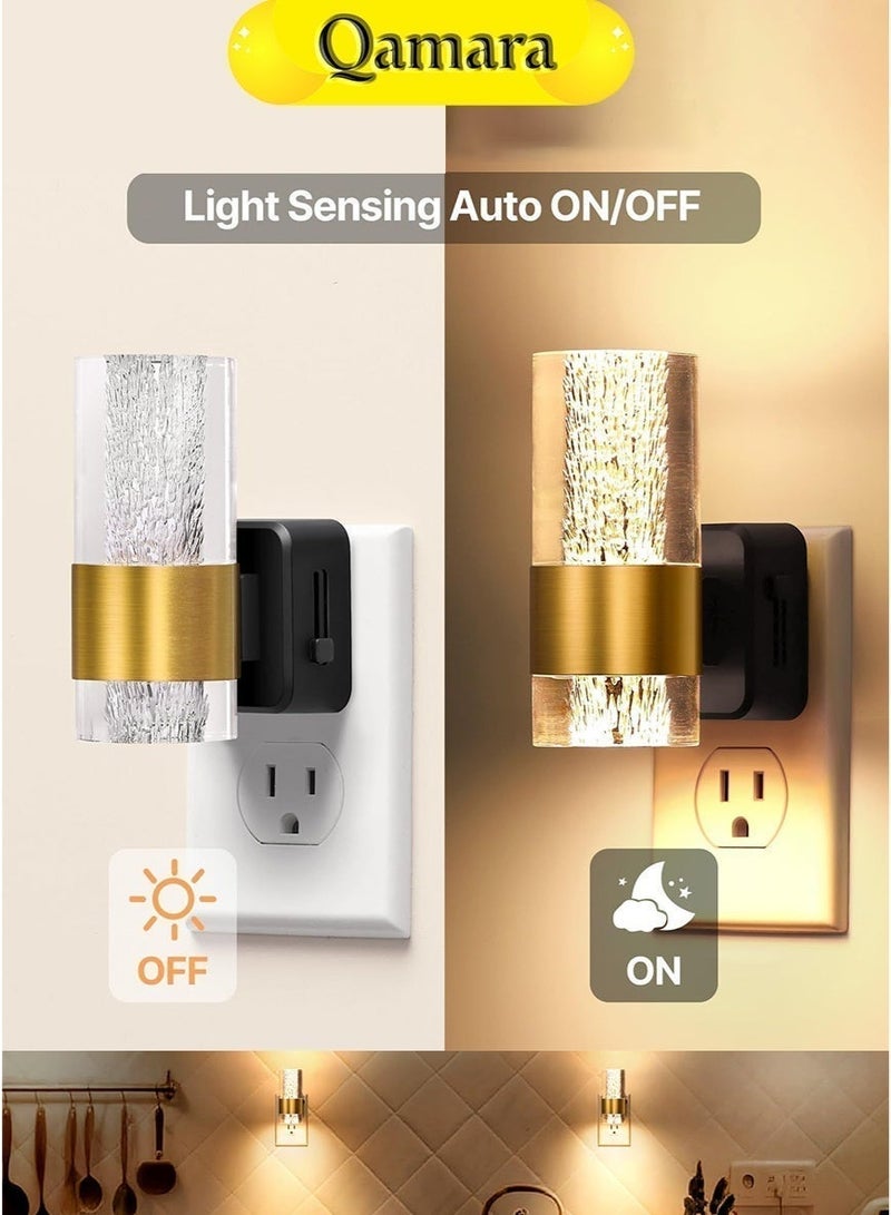 QAMARA Crystal LED Smart Wall Light - Auto On/Off Sensor Lamp - Modern Decorative Nightlight - Image 2