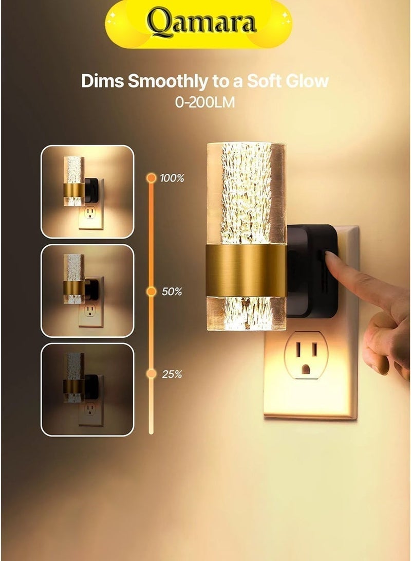 QAMARA Crystal LED Smart Wall Light - Auto On/Off Sensor Lamp - Modern Decorative Nightlight - Image 3