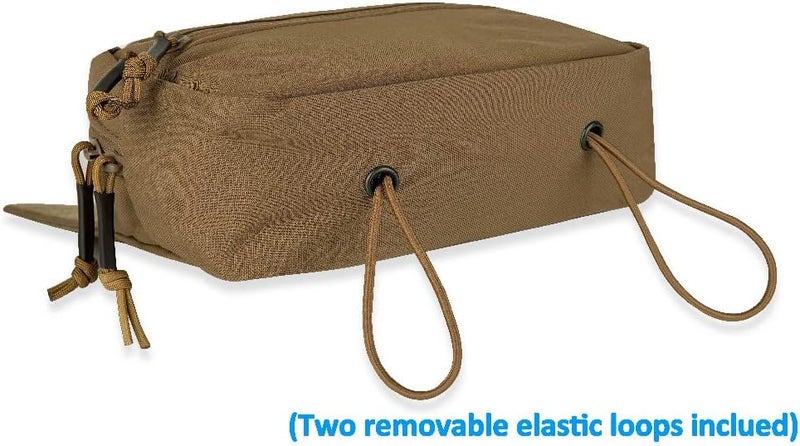 KRYDEX Tactical Drop Pouch Sub Abdominal Carrying Kit Bag Tactical Fanny Pack with Hook and Loop Panel for Tactical Vest Chest Rig (Coyote Brown) - Image 3