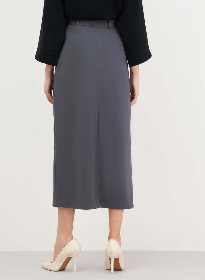 ستايلي تنورة ميدي بحافة واسعة - Image 4