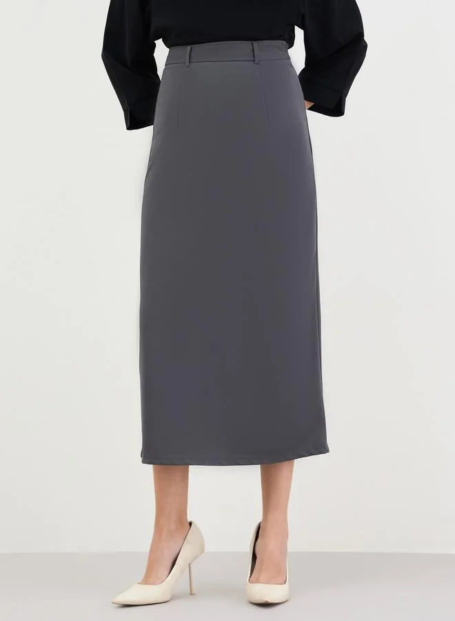 ستايلي تنورة ميدي بحافة واسعة