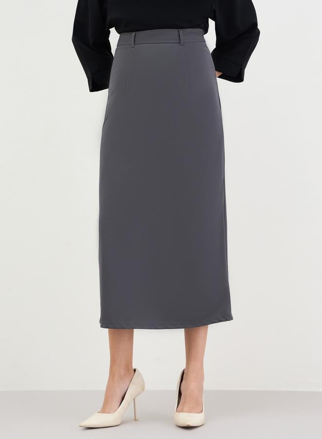 ستايلي تنورة ميدي بحافة واسعة - Image 2