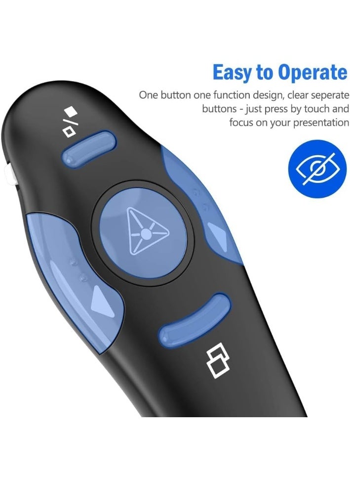 Generic Wireless Presentation Remote with Laser Pointer – 2.4GHz Control up to 30 Meters – USB Plug and Play  - Image 1