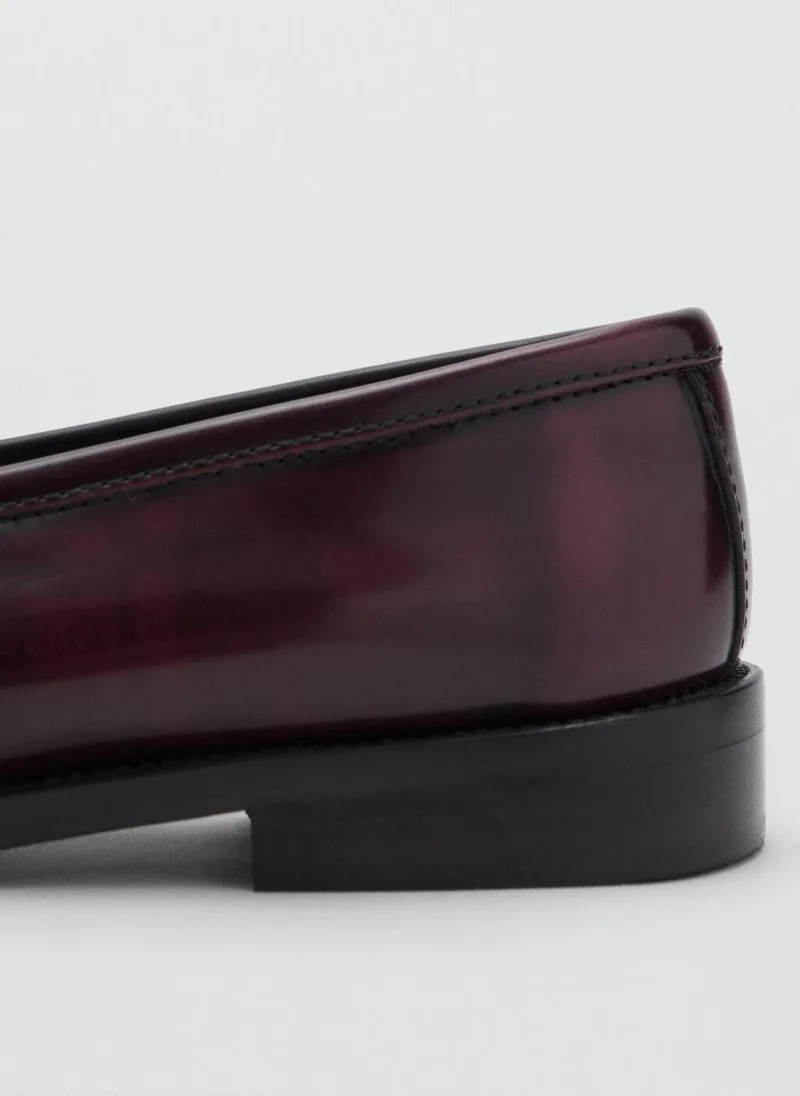 مانجو Gathered leather moccasin