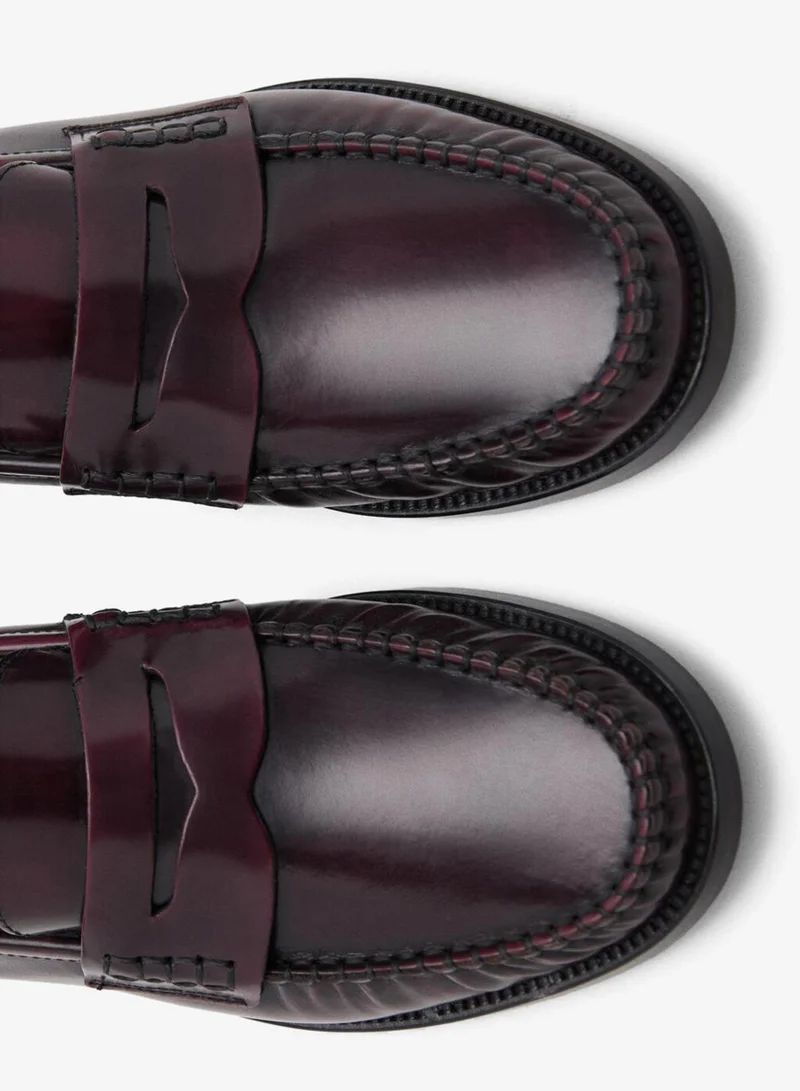 MANGO  Gathered leather moccasin for Women | Best Price UAE