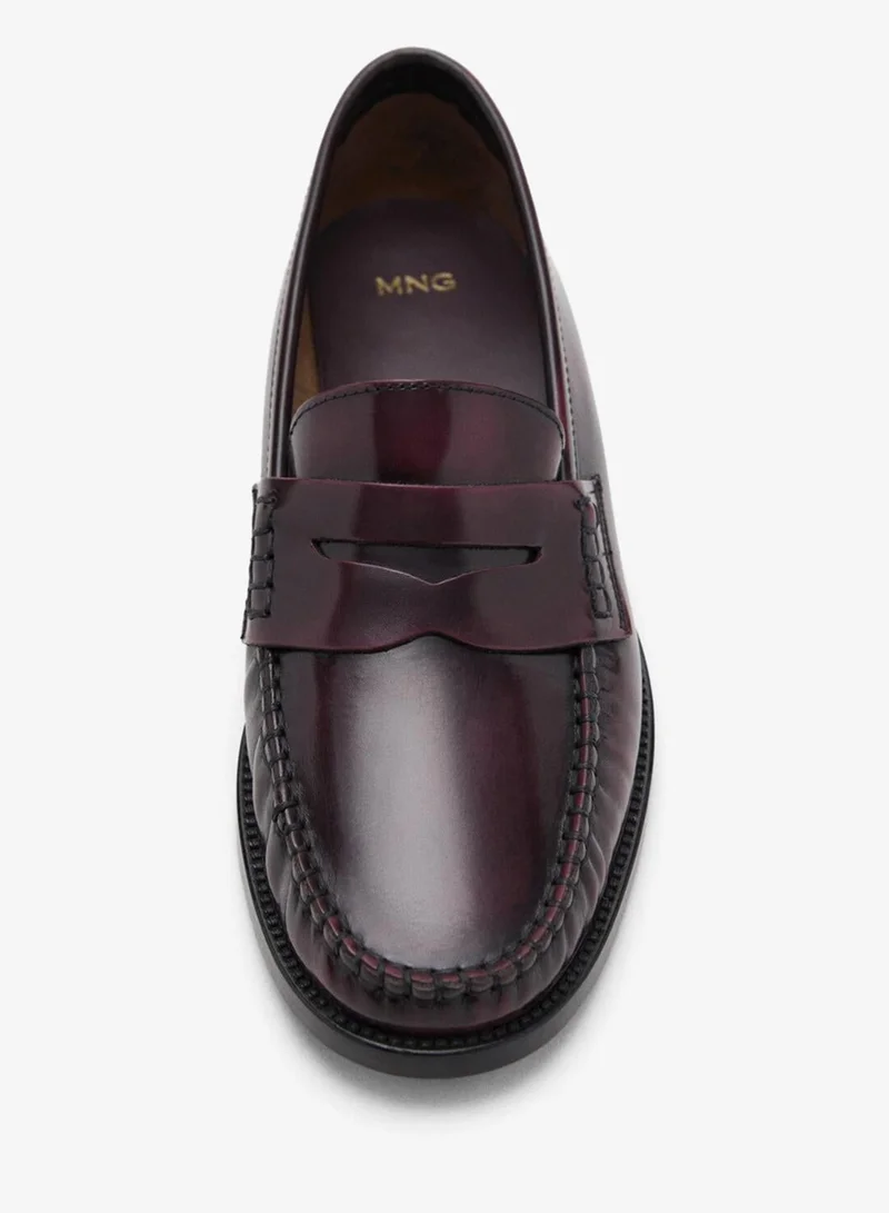 MANGO  Gathered leather moccasin for Women | Best Price UAE